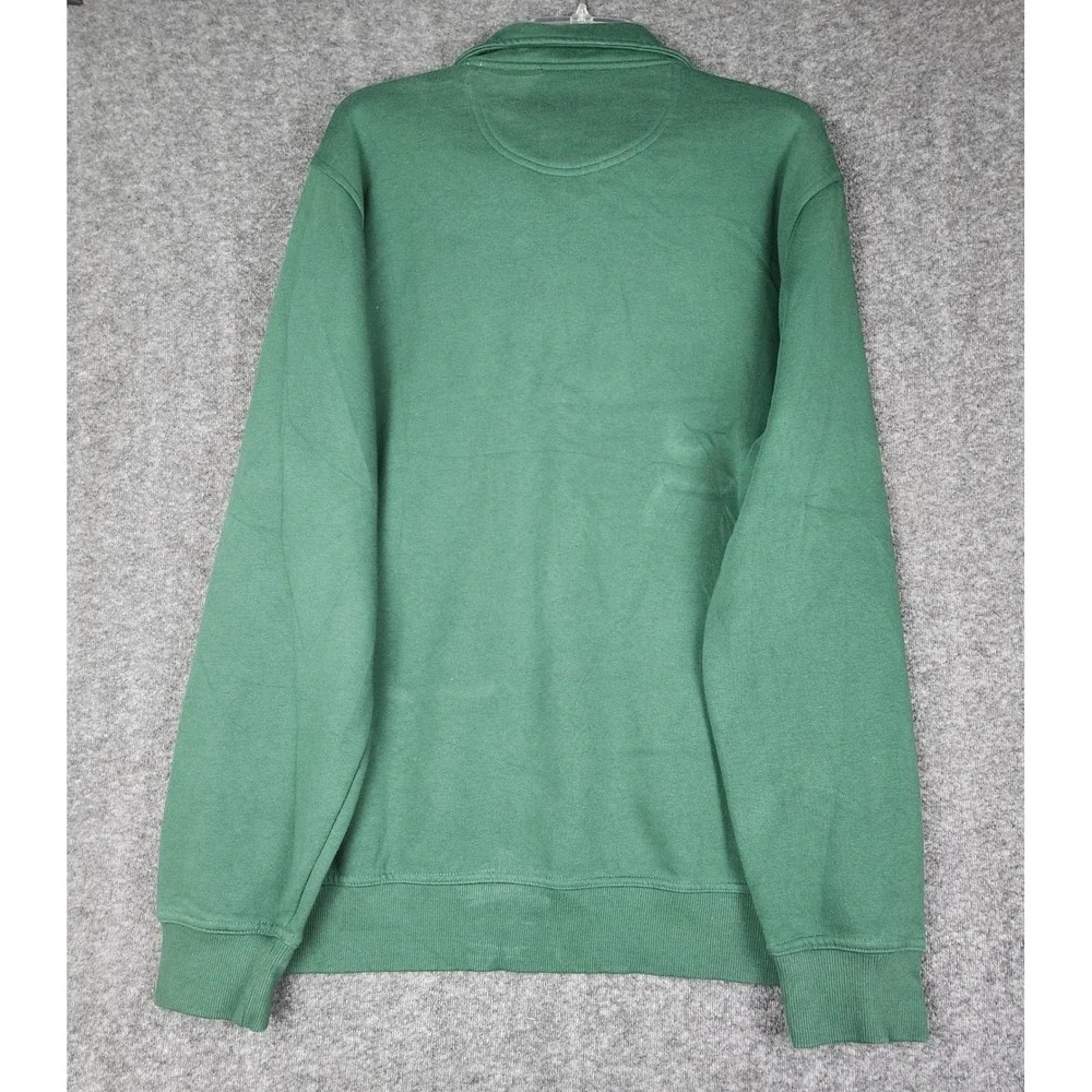 Tailorbyrd Quarter Zip Sweatshirt‎ Mens XL Green Cotton Blend Pullover Logo
